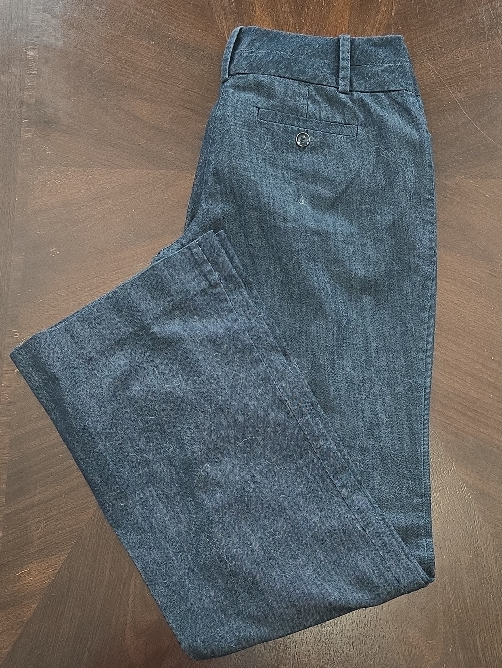 The Limited Navy Denim-like Dress Pants